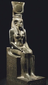Isis seated upon the symbol of Her name
