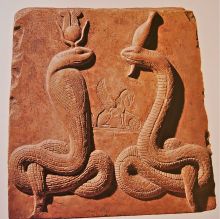 Isis as Agathe Tyche and Osiris as Agathos Daimon in serpent form
