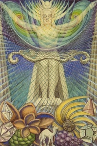 Isis as the Goddess of Light from the Thoth Tarot Deck, art by Frieda Harris.