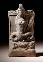 This Egyptian image from about the 2nd century CE shows Isis with a serpent body as Isis-Thermouthis