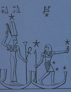Iset-Sopdet following Sah-Osiris in Their celestial boats