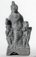 An Italian terracotta showing Isis with Harpocrates and Anubis. Her London devotees may have owned similar votive images.