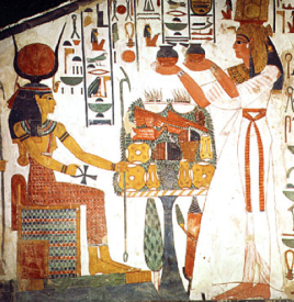 Nefertari makes offering to Isis